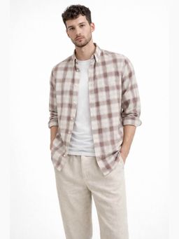 XKIND - Blue Checks Regular Fit Casual Shirt