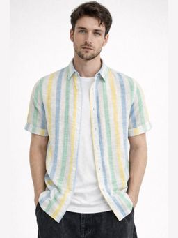 XKIND - Blue Stripe Relaxed Fit Casual Shirt