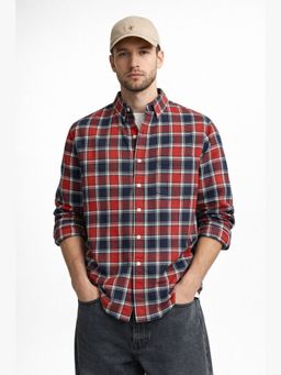 XKIND - Red Checks Regular Fit Casual Shirt