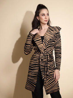 Global Republic - Brown Abstract Print Winter Coat (Set of 2)