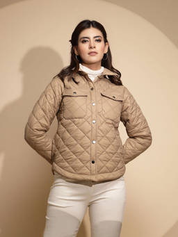 Global Republic - Women Beige Winter Wear Jacket