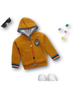 Yellow Apple - Kids Woolen Warm Jacket Full Sleeve for Boys Mustard