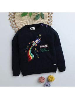 Yellow Apple - Boys Embroidered Woollen Sweater