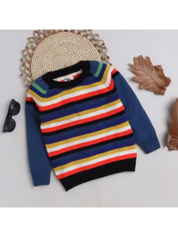 Yellow Apple - Kids Woolen Warm Sweater for Boys - Blue