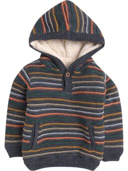 Yellow Apple - Cozy and Warm Kids Woolen Jacket for Boys Charcoal