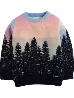 Yellow Apple - Cozy and Warm Kids Woolen Sweatshirt for Girls Blue
