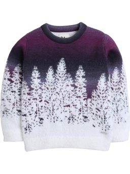 Yellow Apple - Cozy and Warm Kids Woolen Sweatshirt for Girls Magenta
