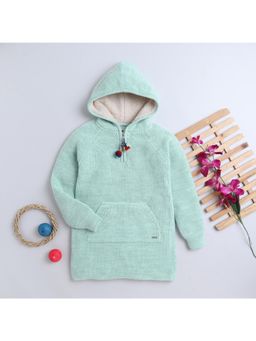 Yellow Apple - Cozy and Warm Kids Woolen Jacket for Girls Green