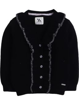 Yellow Apple - Cozy and Warm Kids Woolen Sweater for Girls Black