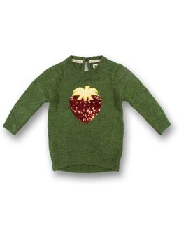 Yellow Apple - Kids Woolen Warm Sweater for Girls Green