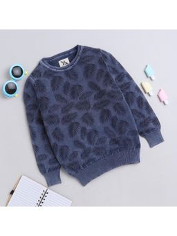 Yellow Apple - Kids Woolen Warm Sweater for Boys Blue