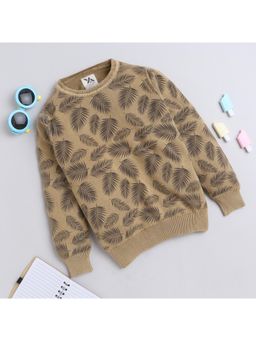 Yellow Apple - Kids Woolen Warm Sweater for Boys Olive