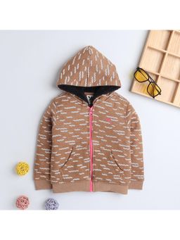 Yellow Apple - Kids Woolen Warm Jacket for Girls Khaki