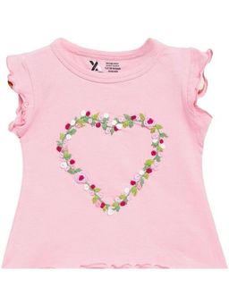 Yellow Apple - Cap Sleeve Cotton Tops for Girls - Pink