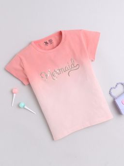 Yellow Apple - Half Sleeve Cotton Tops for Girls - Peach