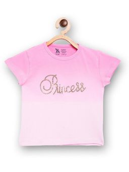 Yellow Apple - Half Sleeve Cotton Tops for Girls - Pink