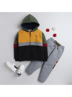 Yellow Apple - Unisex Woolen Winterwear Hoodie with Joggers - Mustard
