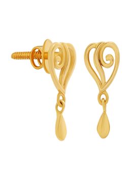 WHP Jewellers - Heart Drop Gold Earring