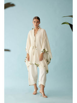 Nikasha - Cream Hand-Braided Tassel Kaftan
