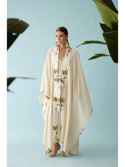 Nikasha - Cream Kimono Sleeves Overlay