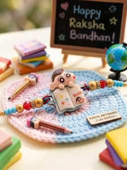 Gahan - Kids Shinchan Character Artificial Beads Thread Rakhi