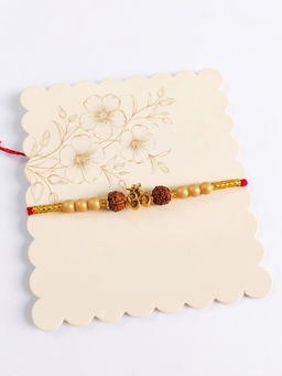 Gahan - Om Design Rudraksh Thread Rakhi