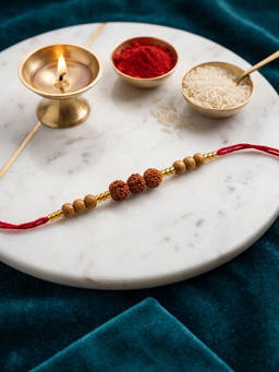 Gahan - Religious Rudraksh & Red Thread Rakhi