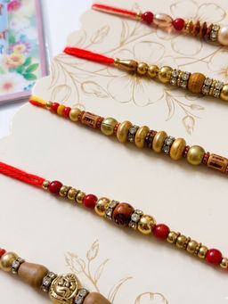 Gahan - Multi-Color Designer Thread Rakhis (Pack of 5)