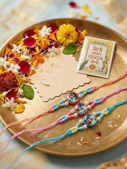Gahan - Radha Krishna Thread Rakhis (Pack of 3)