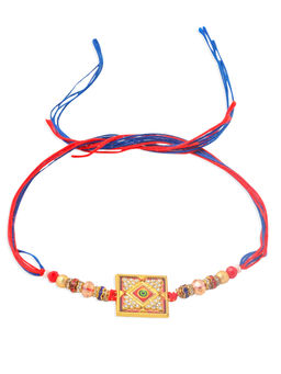 Gahan - Multi-Color Artificial Stones Thread Rakhi