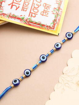 Gahan - Blue Evil Eye Thread Rakhi