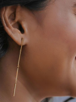 Shaya by CaratLane - 925 Silver Shaya by CaratLane Linking Love Earrings In Gold Plated
