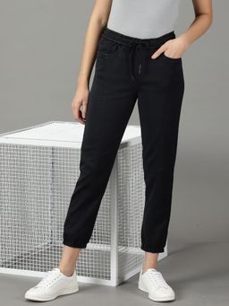 SHOWOFFFF - Women's Stretchable Clean Look Black Jogger Jeans