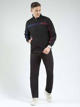 Monte Carlo - Black Mock Neck Running Tracksuit (Set of 2)