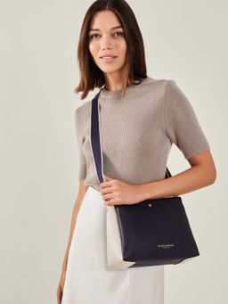 Accessorize London - Women's Colour Block Triple Compartment Sling Bag