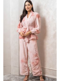 Label Swish - Peach Tie Dye Color Splash Co-Ord (Set of 3)