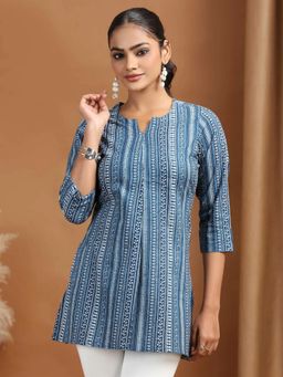 Cotton Culture - Indigo Printed Cotton Kurti