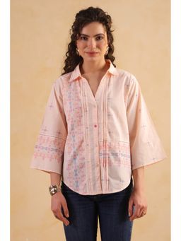 RATAN JAIPUR - Peach Loose Button Down Shirt