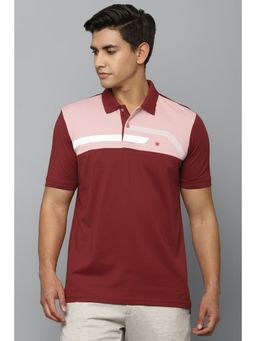 Louis Philippe - Men Maroon Polo T-Shirt