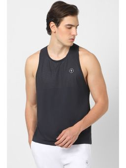 Van Heusen - Men Grey Printed Crew Neck Tank Top