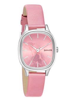 Sonata - -8173SL01-Pink Dial Analog Watch For Women 8173SL01