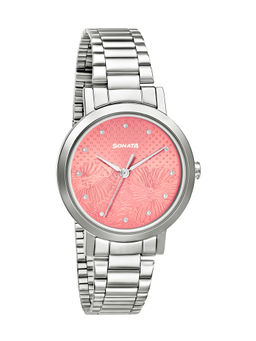 Sonata - -8174SM01-Pink Dial Analog Watch For Women 8174SM01