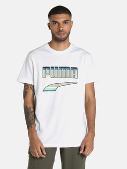 Puma - Downtown Logo Mens White T-shirt