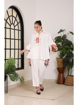 Haus of Handmade - Flamingo Printed Shirt - White