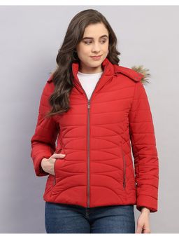 Monte Carlo - Women Red Nylon Blended Hooded Jackets
