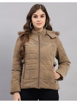 Monte Carlo - Women Brown Polyester Blend Hooded Jackets