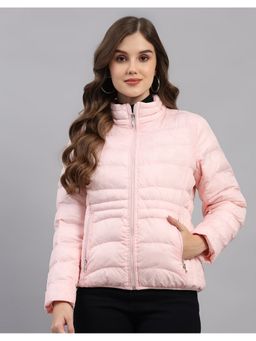 Monte Carlo - Women Pink Polyester Blend High Neck Winter Jacket