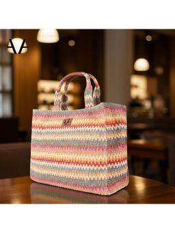 Avake - Multi-Color Lightweight Raffia Vegan Tote Bag