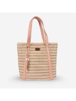 Avake - Beige Lightweight Raffia Vegan Tote Bag