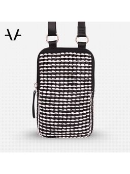 Avake - Monochrome Lightweight Raffia Vegan Leather Mobile Pouch